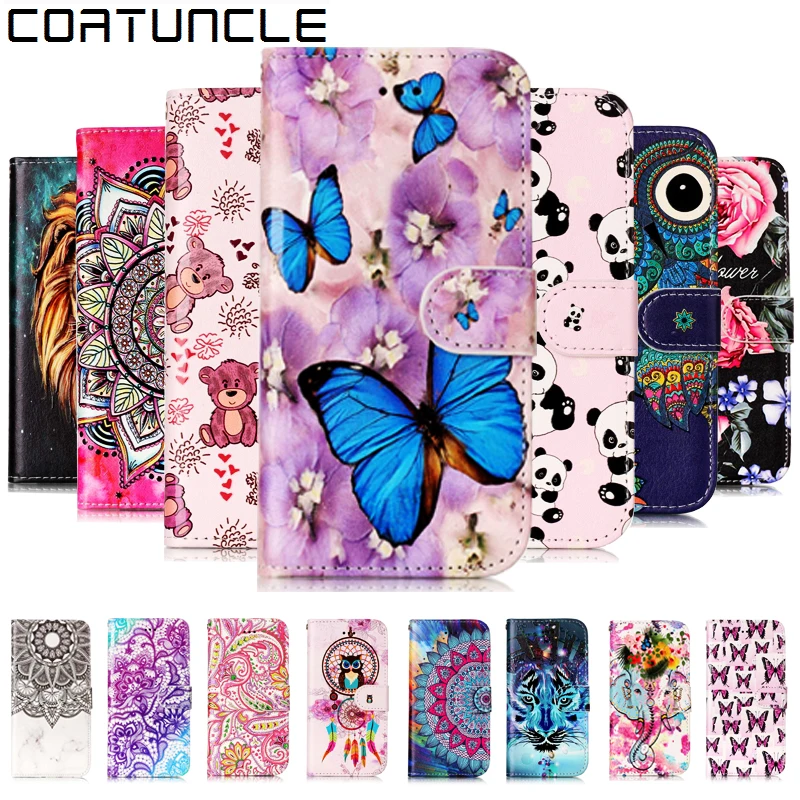 Flip Leather Case For Fundas iphone 5S case For coque iphone 6S 6 7 8 Plus X XS MAX XR 3D Relief Wallet Cover Stand Phone Case