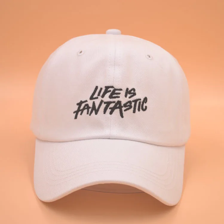 LDSLYJR письмо жизнь фантастическая вышивка хлопок Бейсболка Регулируемый бейсболка кепка для мужчин и женщин 303