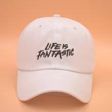 LDSLYJR письмо жизнь фантастическая вышивка хлопок Бейсболка Регулируемый бейсболка кепка для мужчин и женщин 303