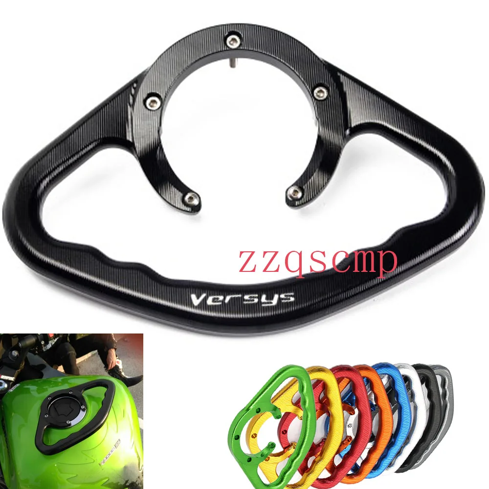 

For KAWASAKI Versys 650 Versys1000 ZZR1400 Accessories Passenger Handgrips Hand Grip Tank Grab Bar Handles Armrest Green logo