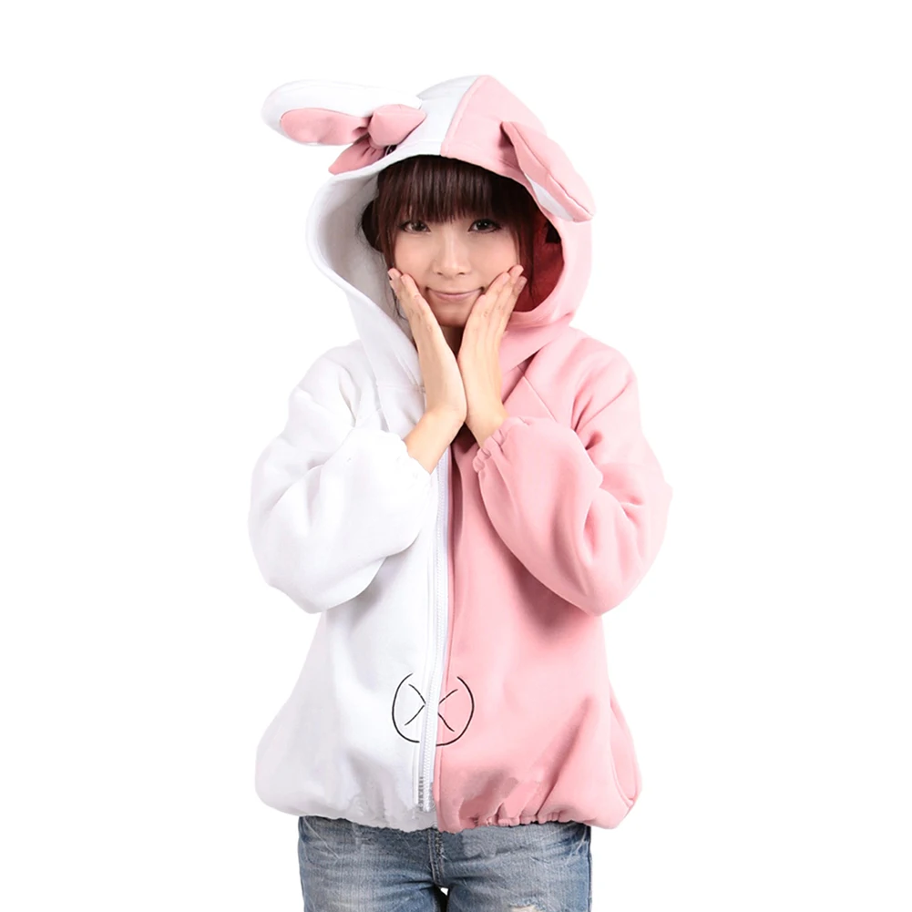 

Danganronpa Cosplay Monomi Costume Women's Dress Thicken Sweatshirt Hoodie Coat Jackets Hooded Tops Sportswear