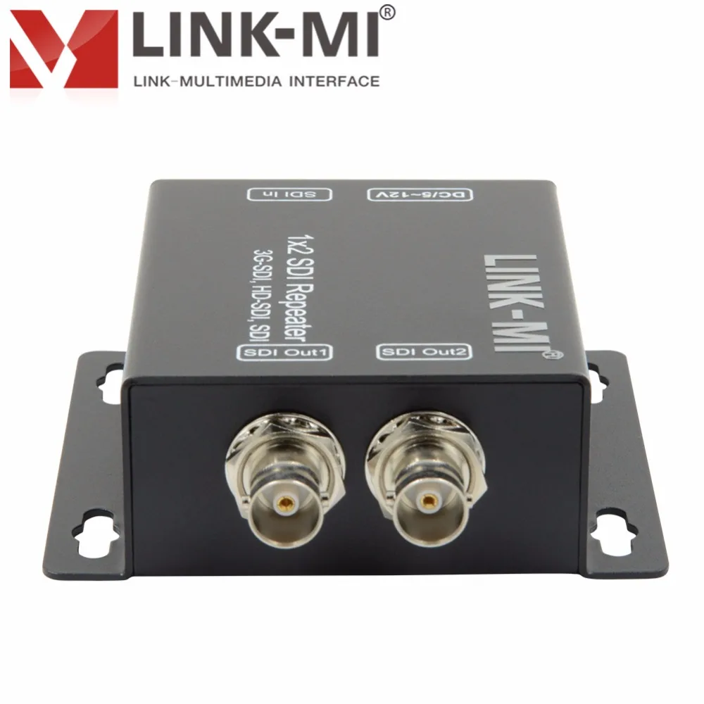 

LINK-MI LM-SDI-102 high quality SD/HD/3G-SDI splitter 1x2 Distribution Amplifier Repeater Video Format 1080p 1x2 sdi extender