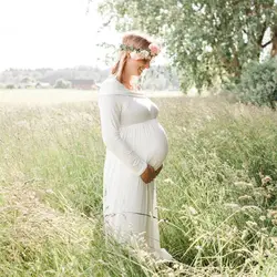 Средства ухода за кожей для будущих мам платье Для женщин Клобук Средства ухода за кожей Шеи беременных Подставки для фотографий с плеч