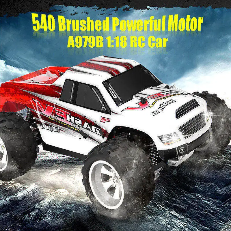 

RC Car 70KM/H Max 100m Control Range 540 Brushed Motor A979B 1:18 2.4G 4WD Strong Grip Independent Spring Off-Road Race