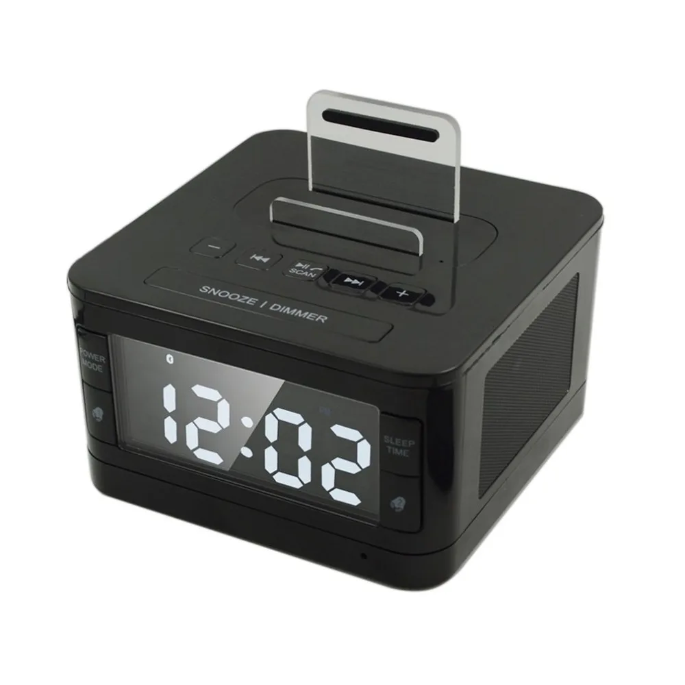 

K7 Bluetooth Speaker Clock Stereo HIFI Music Player Handsfree SNOOZE SLEEP AUX Alarm LCD Clock Radio For iPhone For Android