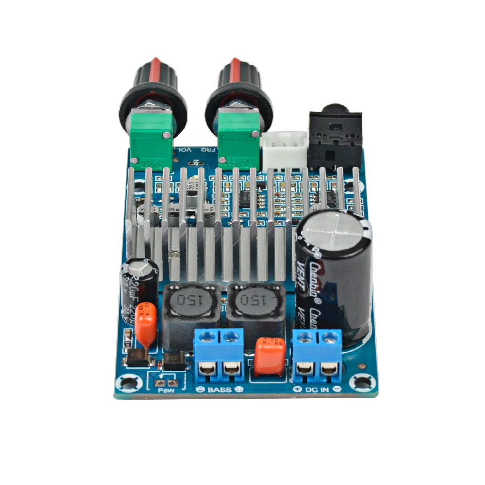 Online Placa de amplificadores 100W DC12 24V TPA3116 Tarjeta de amplificador de Subwoofer compatible con salida de graves actualizada