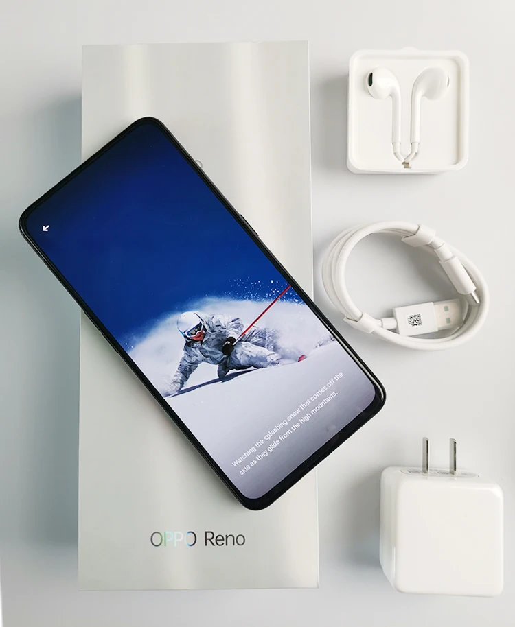 OPPO Reno, Новое поступление, 6,4 дюймов, 3765 мАч, отпечаток пальца, ID, смартфон, Qualcomm710, Поддержка NFC 2340*1080, Восьмиядерный, 3 камеры, 48MP+ 5MP