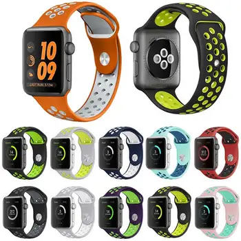 

Silicone Sport band strap For Apple Watch 4 3 2 42mm Wrist Bracelet band iWatch 44mm apple watch strap 38mm 40mm women&men band