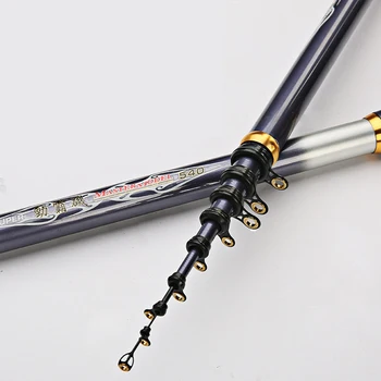 

3.6M 4.5M 5.4M rock spinning fishing rod ultralight carbon fiber telescopic stick stream boat pole pesca rods