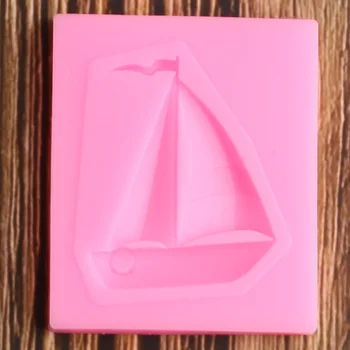 

3D Sailboat Silicone Mold Cupcake Topper DIY Cake Decorating Tools Cake Baking Fondant Chocolate Candy Polymer Clay