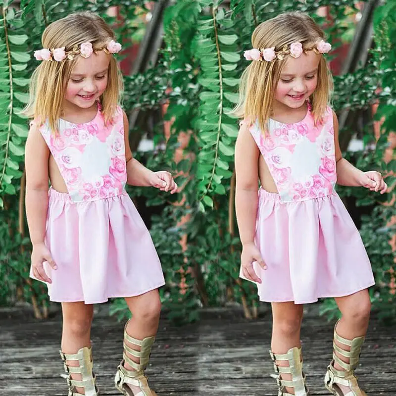 Baby Girl Clothes Newborn Infant Girls Dress Pink Fantasy Floral