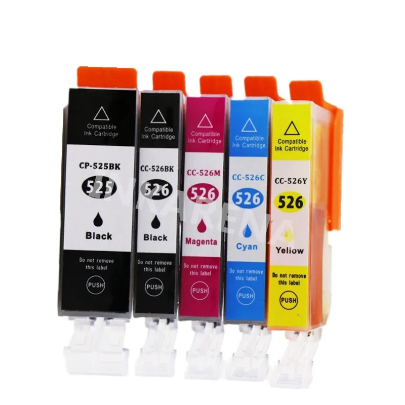 

INKARENA PGI525 CLI526 Ink Cartridge For Canon IP4950 MG5350 IX6250 IP4850 MX895 MX715 iX6550 MG5150 MG5250 MG8250 Printer Full