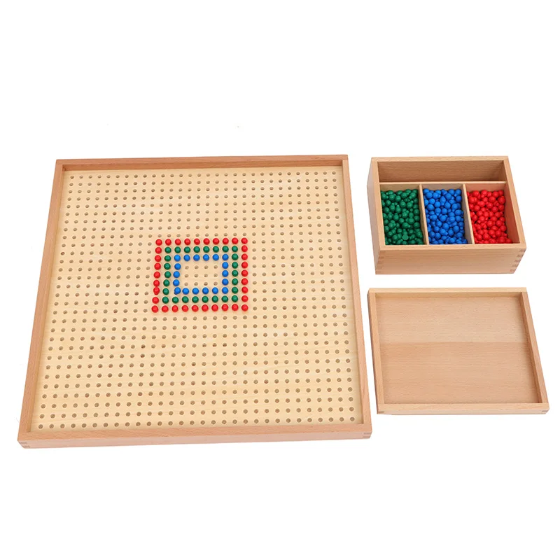 Brinquedo para Crianças de Madeira Jogo de Treinamento Preskool Montessori Educação Crianças Board Conjunto Brinquedo Matemática Juguets Peg 5 Brinquedos mat.