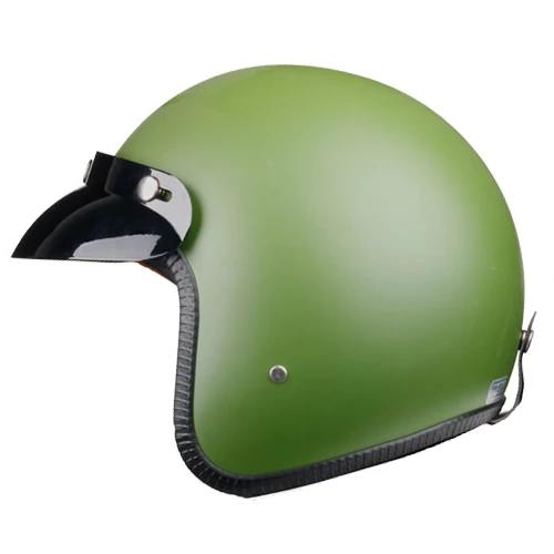 LDMET casco moto Винтаж moto rcycle шлем jet capacetes de moto ciclista vespa cascos para moto Кафе racer с открытым лицом - Цвет: matted green