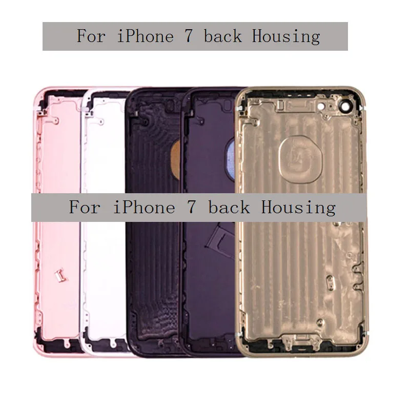 

New For iphone 7 Back cover Housing battery Rear door case Middle Chassis Frame with side buttons Assembly for iphone 7 plus