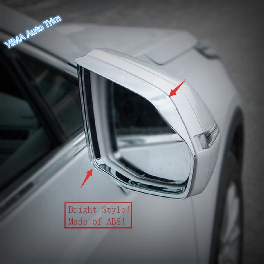 Lapetus Car Styling Rearview Mirror Rain Eyebrow Deflector Blades Rear