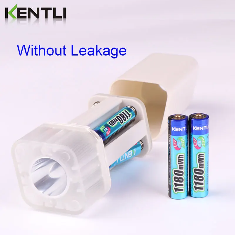 Beste KENTLI 1.5v 1180mWh AAA oplaadbare lithium polymeer batterij + 4 slots aa aaa lithium batterij lader met zaklamp