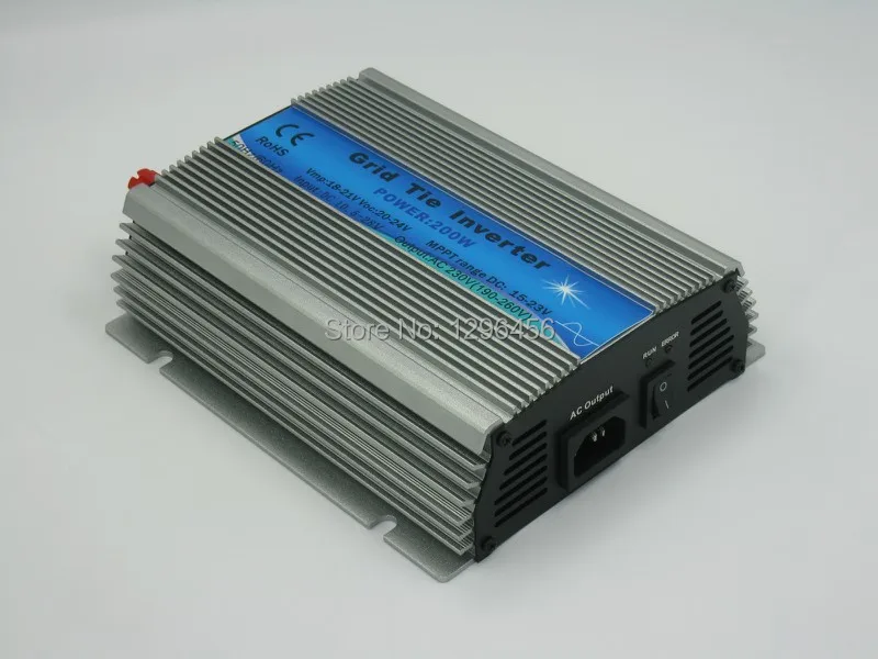 200 W Сетка Tie Инвертор, 10.5V-28VDC, 18 V Панели солнечные, функция MPPT, 90 V-260 V Выходной немодулированный синусоидальный сигнал, микро на галстук инвертора сетки