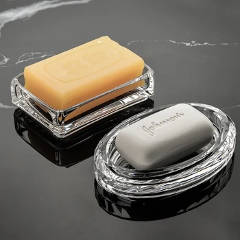 

Vintage Acrylic Soap Dish Box Dispenser Soap Rack Tray Holder Storage European Style Bathroom Accessories 17