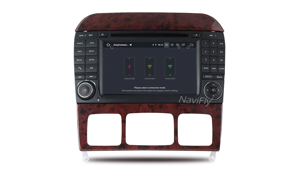 Cheap NAVIFly! 2 Din Android 9.0 Car dvd multimedia player GPS For Mercedes-Benz S-Class W220 S280 S320 S430 S500 S55 W215 WIFI FM RDS 19