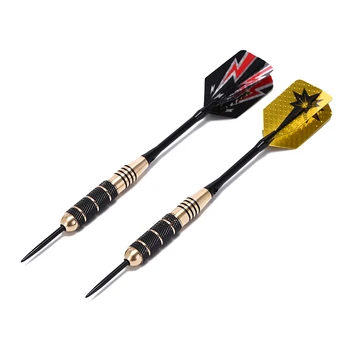 

1 Box (6 pcs) Professional Competition Metal Steel Tip Hard Tip Needle Darts Set for Indoor Sports Game with grinding stone