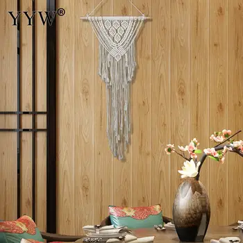 

2pcs White Mascot Macrame Wall Hanging Decor Wedding Hanging Backdrop Wall Carpet Wall Hanging Tapestry Fabrics Decoration Home