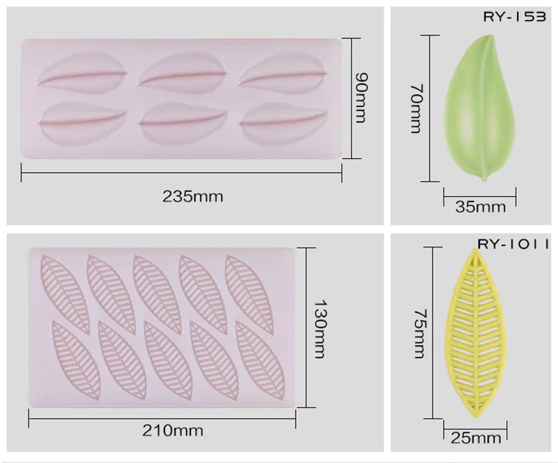 DIY 3D формы листьев силиконовые формы шоколада формы для выпечки на день рождения торт печенье украшения инструменты форма шоколада трафарет Маффин Пан