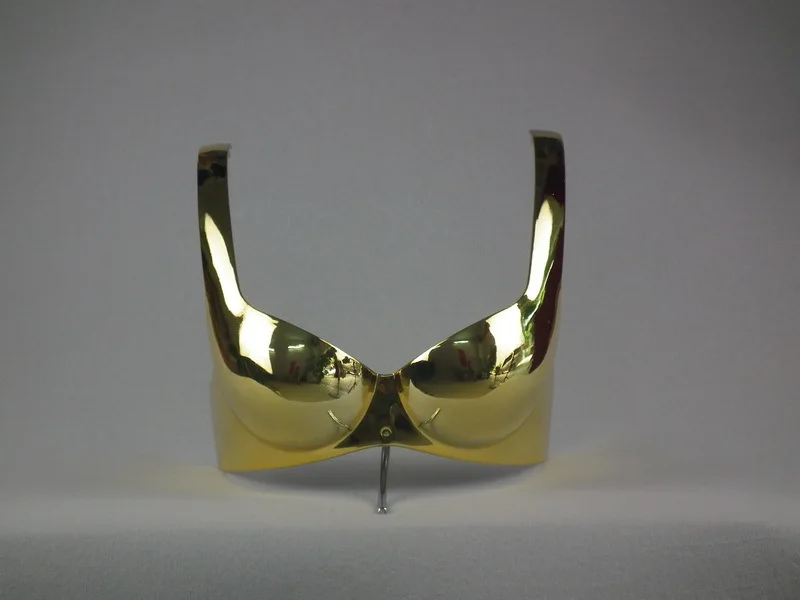 

Factory direct sale the newest design gold plating plastic bra display dummy