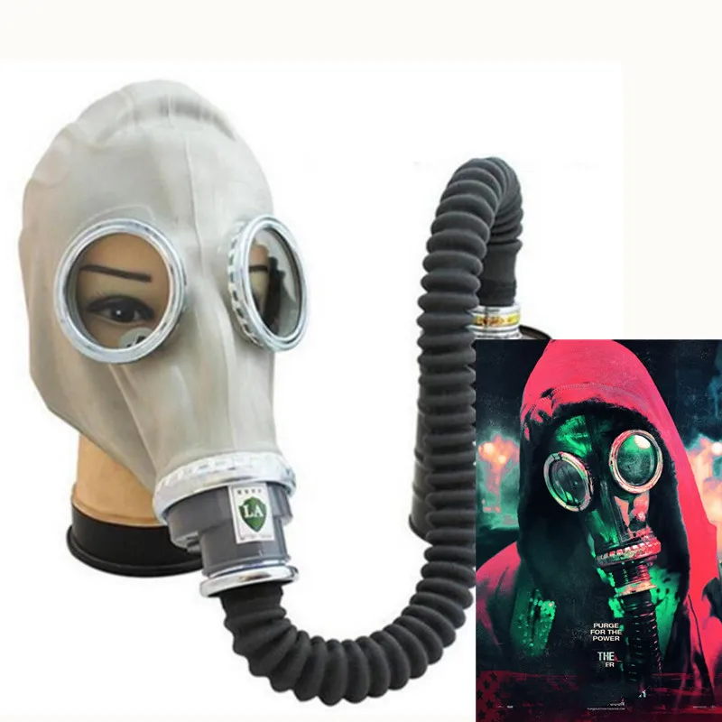 

Gas mask Election Year Purge Mask full mask rubber breathing tube adult party funny femme Kiss Me costume Statue of Liberty