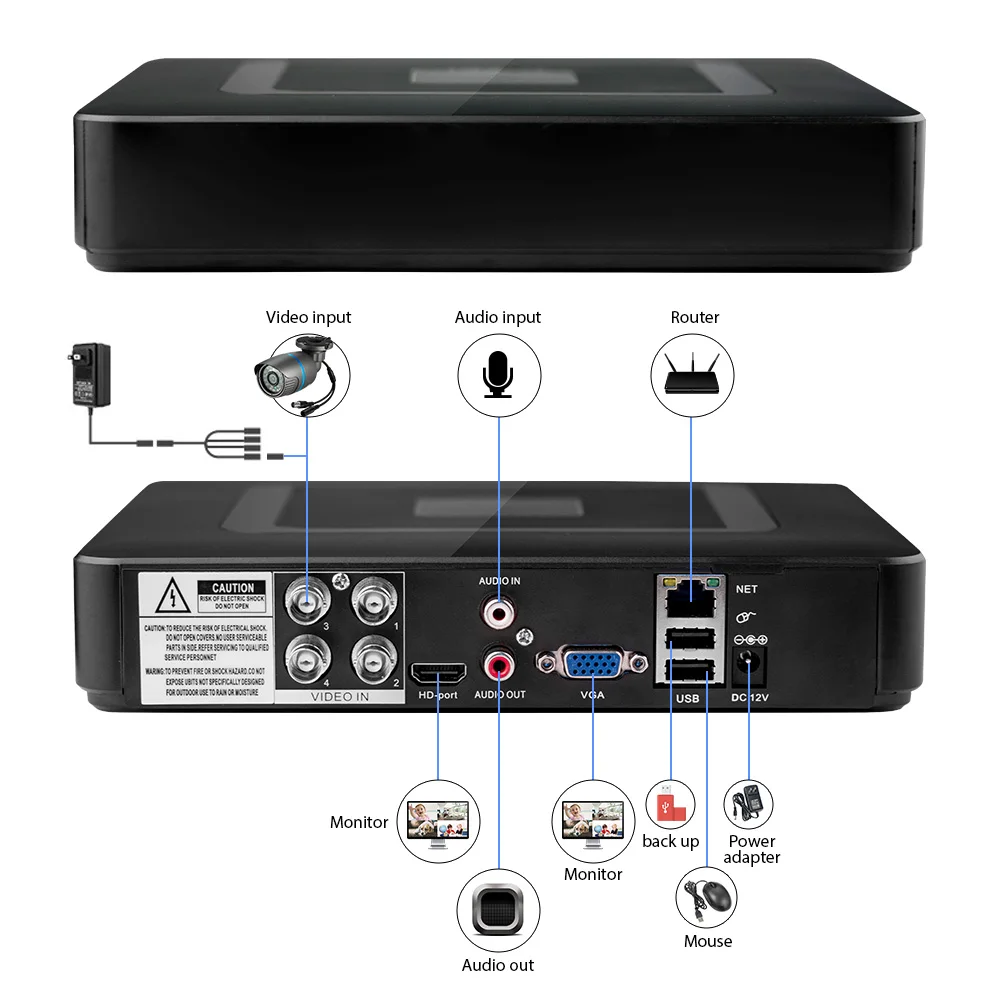 8CH видеонаблюдения Камера система DVR 2 шт. 2000 ТВЛ 1 0 MP IR cut наружное