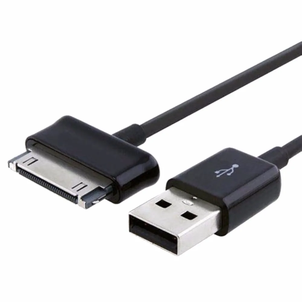 1 м USB зарядное устройство кабель для передачи данных зарядный шнур 1 м черный для samsung galaxy P1000 P3100 P3110 P5100 P5110 P6800 P7300 планшет