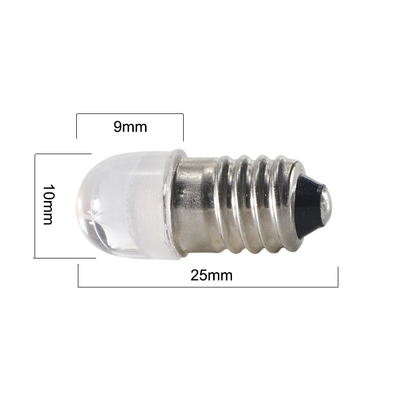 E10 0.5W light size