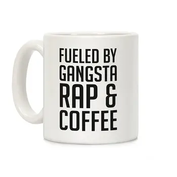 

Fueled By Gangsta Rap & Coffee White 11 Ounce Ceramic Coffee Mug