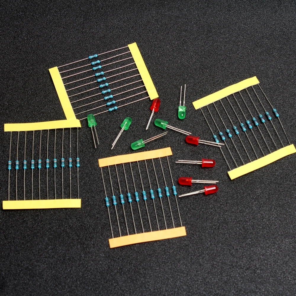 1/4W 220 Ом 1-10 K 100K Комплект резисторов для Arduino Raspberry Pi