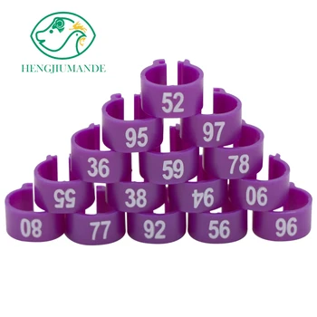 

100 Pcs Pigeon Foot Ring Never Faded Chicken and Bird Digital Marker Identification Ring 10 Colors Optional Farm Equipment