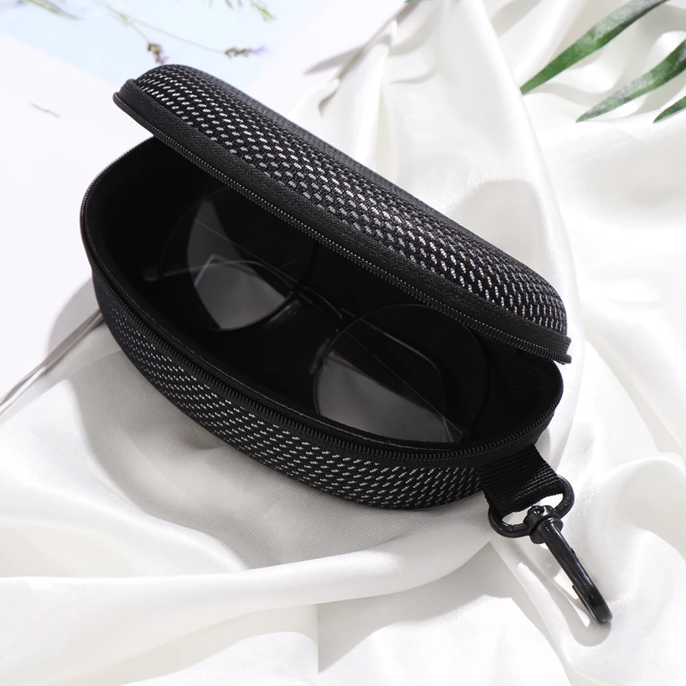 Новая молния глаз очки жесткий чехол для солнцезащитных очков Обложка сумка для хранения Портативный протектор черный Высокое качество