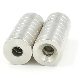 

50pcs 12*4 12x4 Super Strong Round Neodymium Countersunk Ring Magnets 12mm x 4mm Hole: 4mm N35 Neodymium Magnet