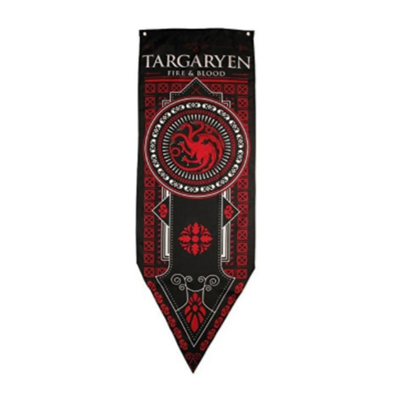 Домашний декор Игра престолов баннер флаг Старк& Тулли& Таргариен& Ланнистер& Баратеон& Мартелл& Болтон флаг - Цвет: Targaryen lace