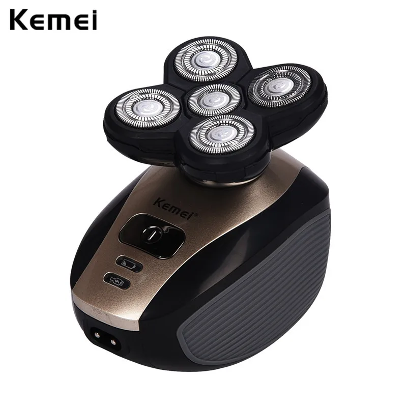 

5 in 1 Kemei Electric Nose Trimmer Barbeador Rechargeable Shaver Men Shaving Machine Razor Nose Ear Trimmer 4D Floating Blade