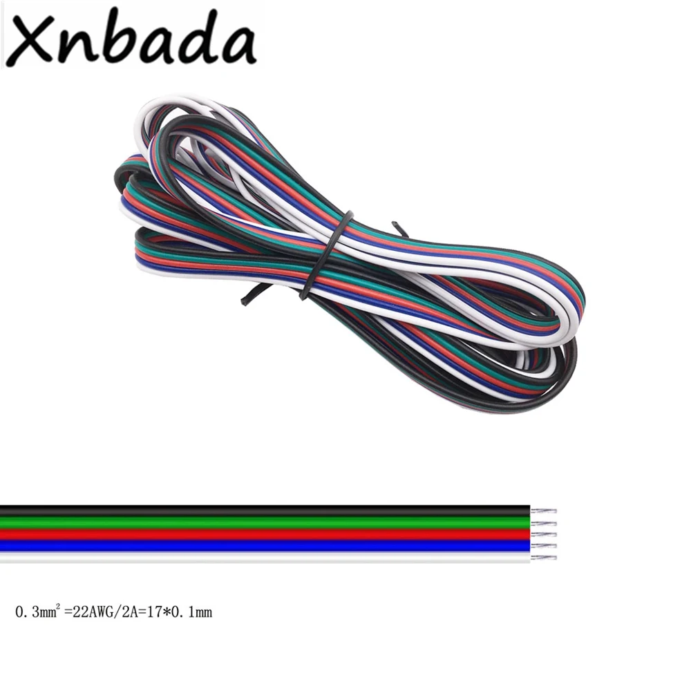 2pin/3pin/4pin/5pin/6pin 22AWG светодиодный кабель для WS2812B WS2811 5050 2835 5730 светодиодный светильник 1 м/5 м/10 м/20 м/50 м/100 м