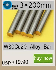 9*200 мм Вольфрам Медь сплава бар W80Cu20 W80 бар точечная сварка электрода упаковки Материал Сертификат iso Бесплатная доставка