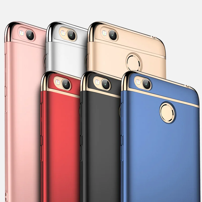 3 в 1 Роскошный чехол для Xiaomi Redmi 4 X Обложка 360 Степень защиты Жесткий PC мобильного