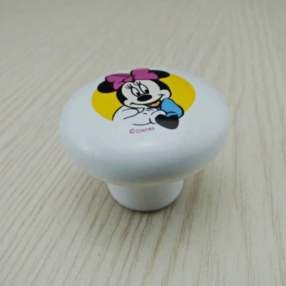 Fashion 10pcs Cartoon Ceramic Minnie Furniture Handles Mouse