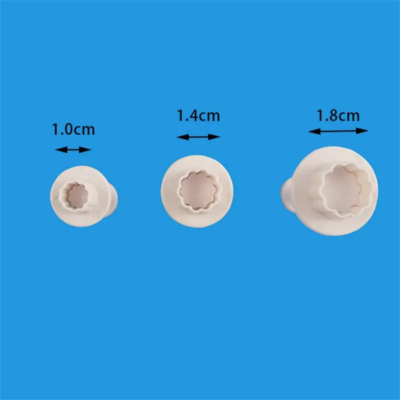3 шт цветок печенья плунжера резак помадка камедь паста кекс топперы плесень Бисквит мастика украшения торта инструменты