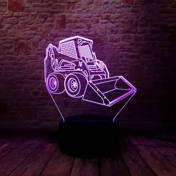 

Flash excavator Model 3D Illusion Nightlight Colorful Changing Lighting Light-up Toys
