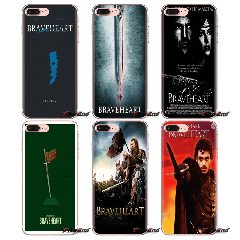 

Transparent TPU Bag Case For Sony Xperia Z Z1 Z2 Z3 Z5 compact M2 M4 M5 C4 E3 T3 XA Huawei Mate 7 8 Y3II Braveheart movie poster