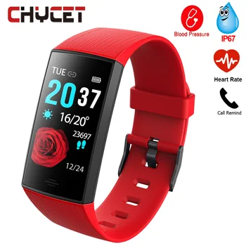 

Smart sport bracelet synchronized weather Alarm clock remind blood pressure monitoring message reminder smart bands wristbands