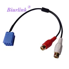 Car Mini ISO 8 Pin RCA Cable Adapter for Bla-punkt CD Changer for VW AUDI