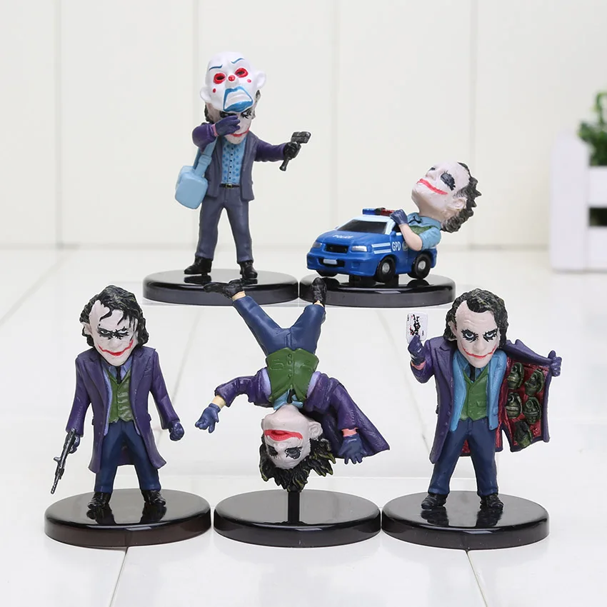 

5pcs/lot The Dark Knight The Joker Mini PVC Figures Joker The Evil Opponent of Collection Toys Gift for Kids
