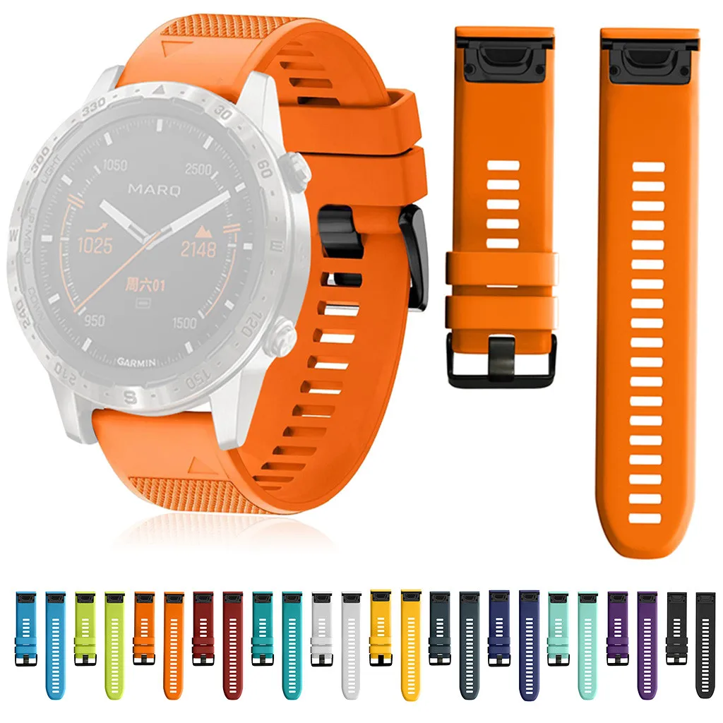 

Smart Accessories wrist strap For Garmin MARQ Replacement Silicagel Soft Band Quick Install Band For Garmin MARQ 5 Style#P4